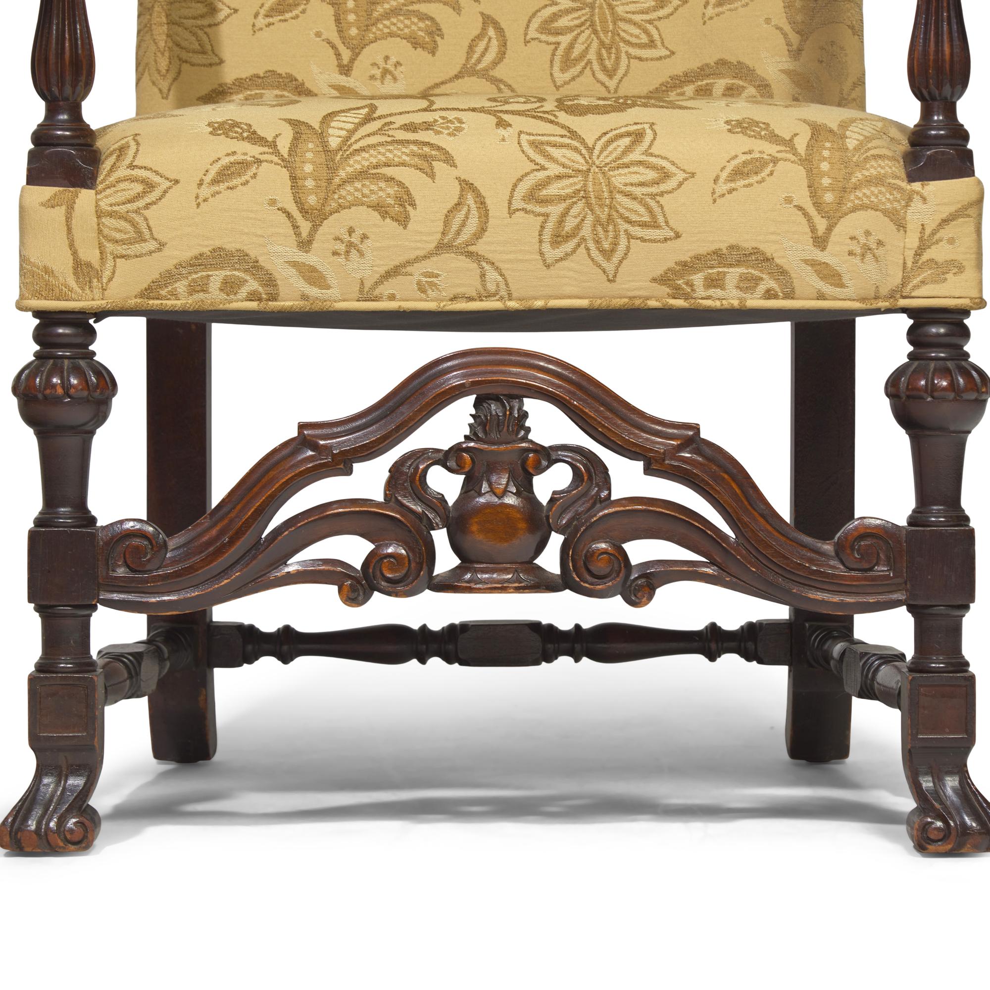 A William & Mary Style Walnut Armchair