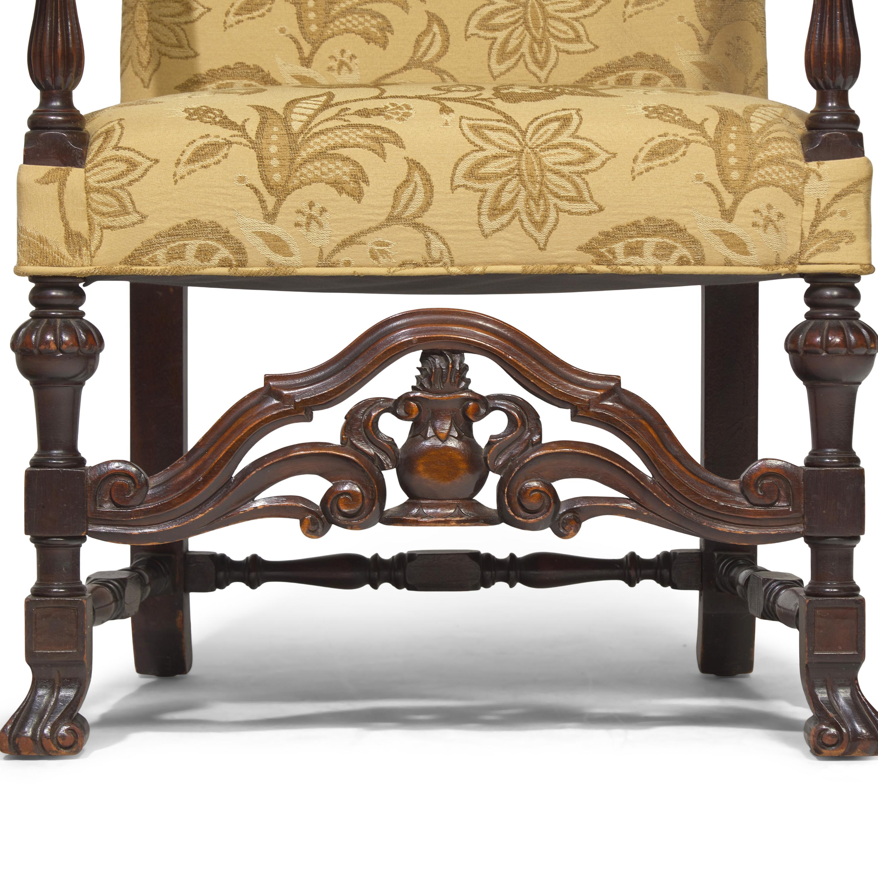 A William & Mary Style Walnut Armchair
