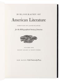 [AMERICAN LITERATURE -- REFERENCE]. BLANCK, Jacob (1906-1974) (Editor) Bibliography of American Literature . New Haven: Yale University Press, 1955.