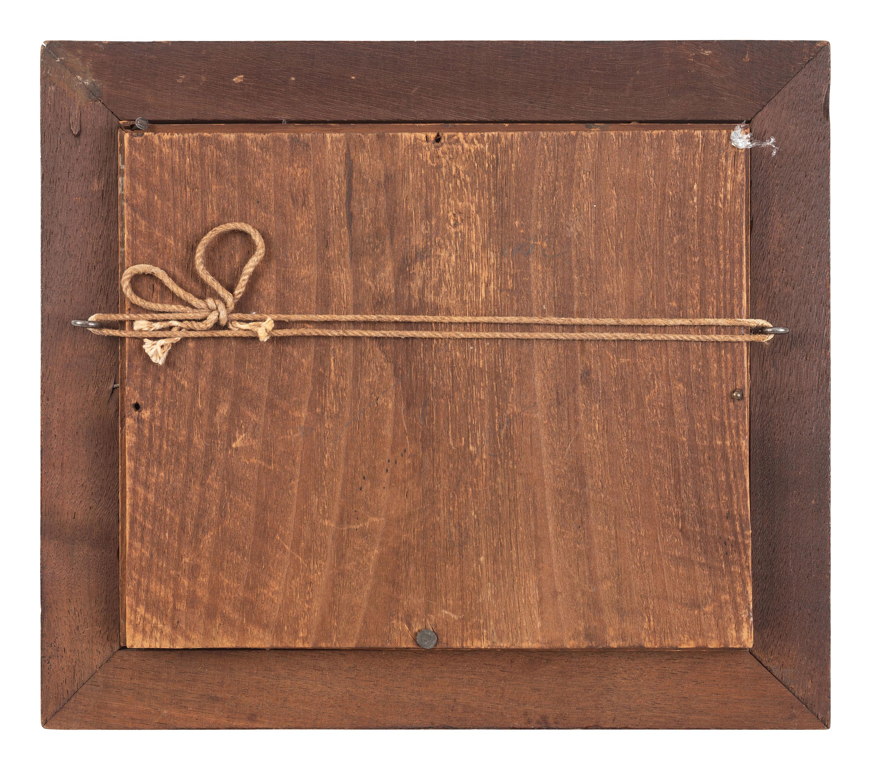 [EARLY PHOTOGRAPHY]. Ivorytype of an aged couple & wall frame containing 6 tintypes of a family.