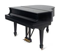 A Steinway and Sons Black Lacquer Baby Grand Piano