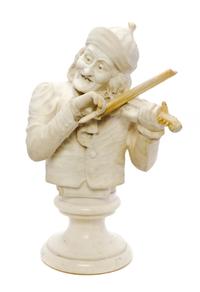 A Continental White Marble Bust, Height 19 1/2 inches.