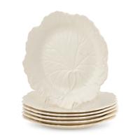 A Set of Six Wedgwood Lettuce-Ware Salad Plates