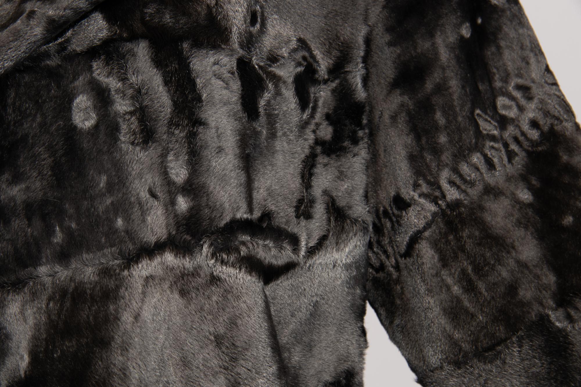 J. Mendel Grey Broadtail Coat, 2000s