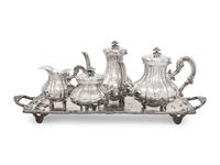 A Continental Silver Four-Piece Tea and Coffee Service