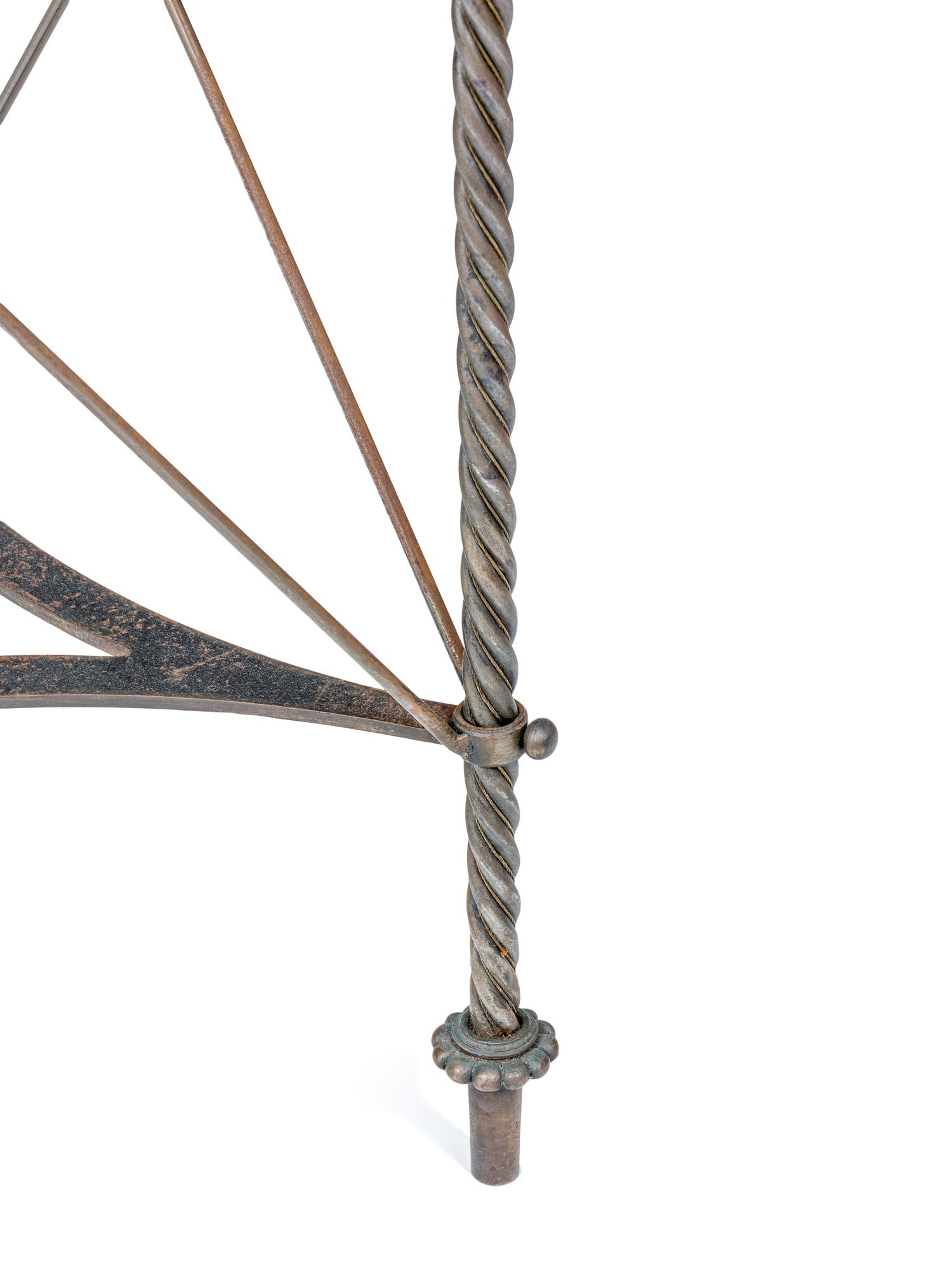 A French Steel and Glass Gueridon