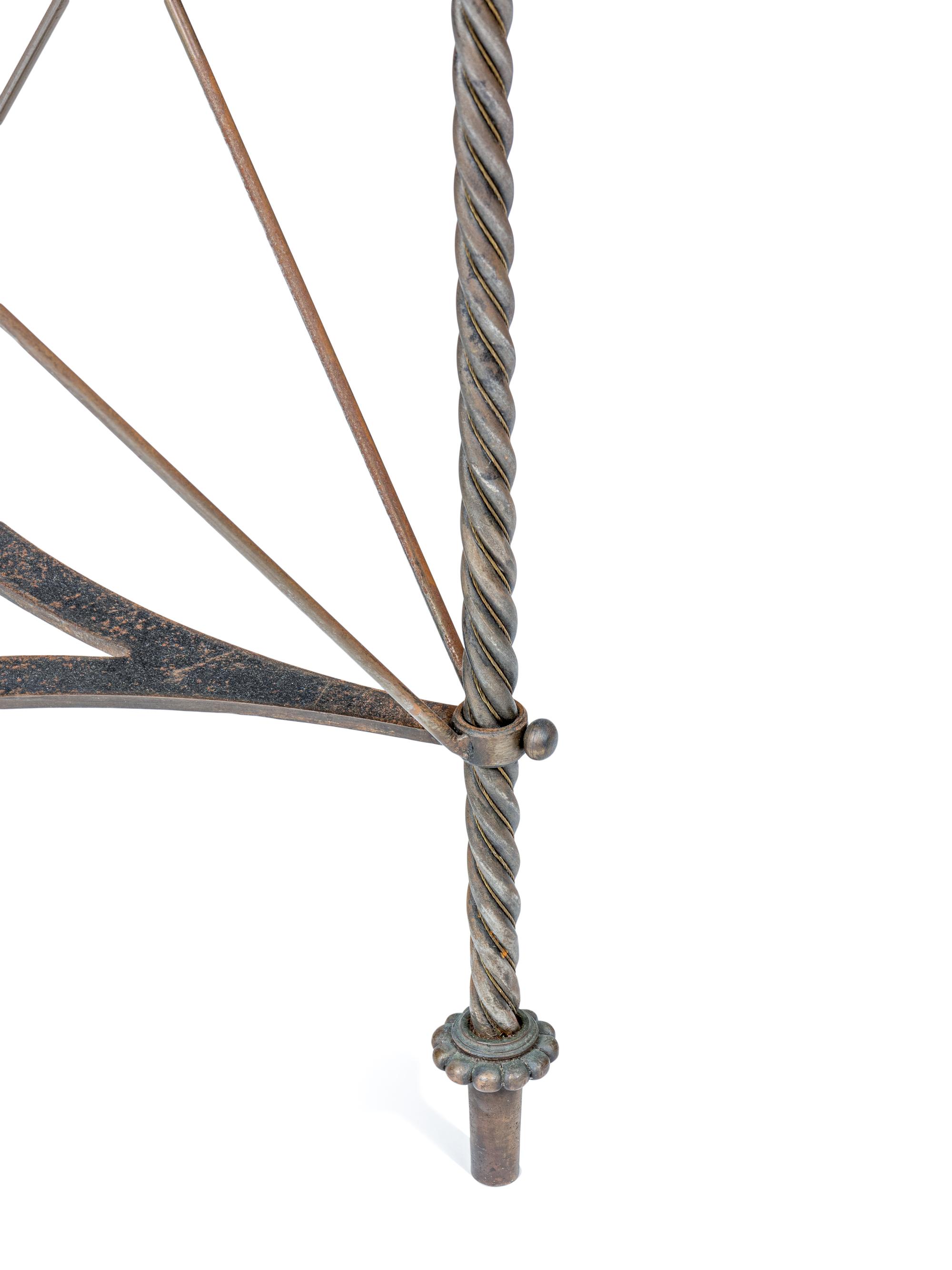 A French Steel and Glass Gueridon