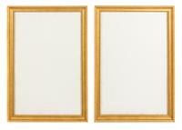 A Pair of Giltwood Frames Each 21 x 14 inches.