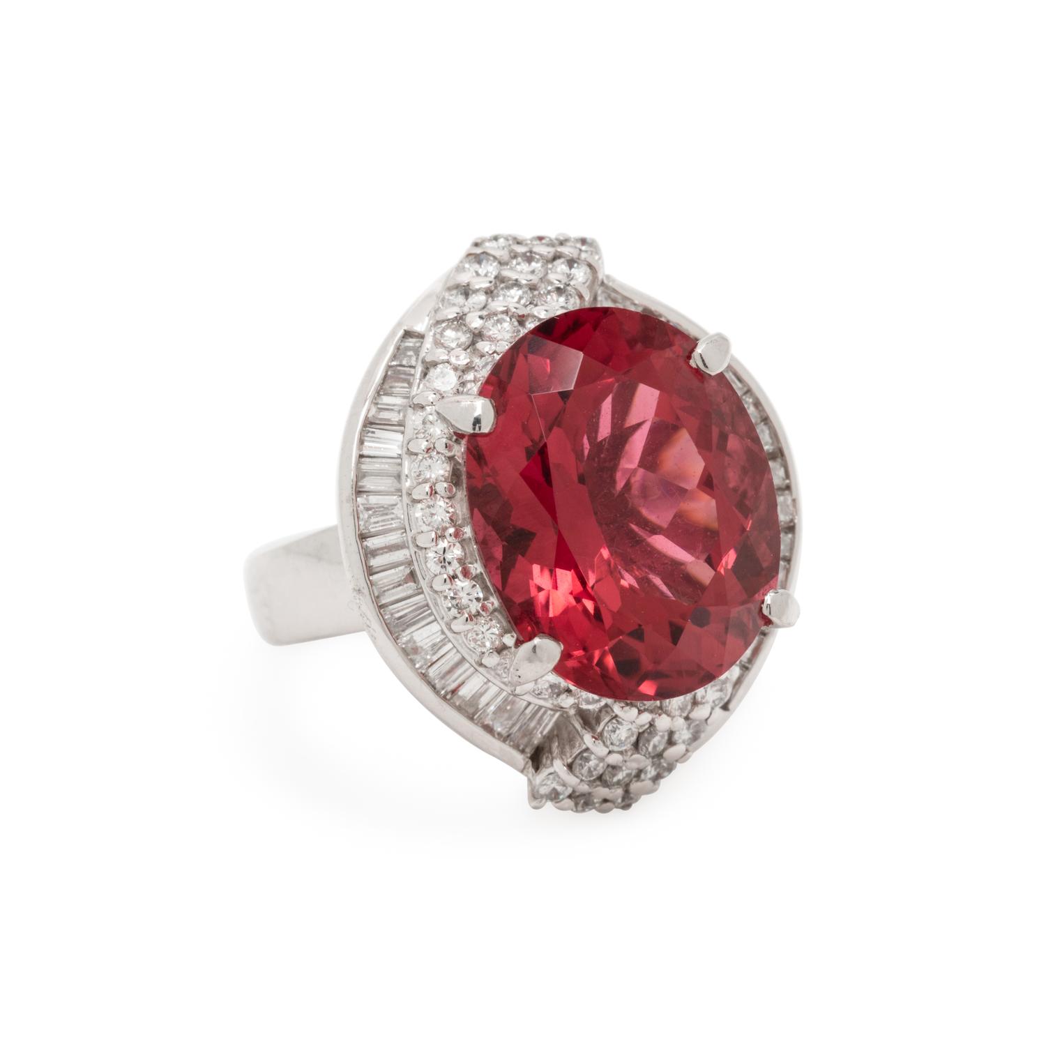 TOURMALINE AND DIAMOND RING