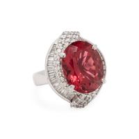TOURMALINE AND DIAMOND RING