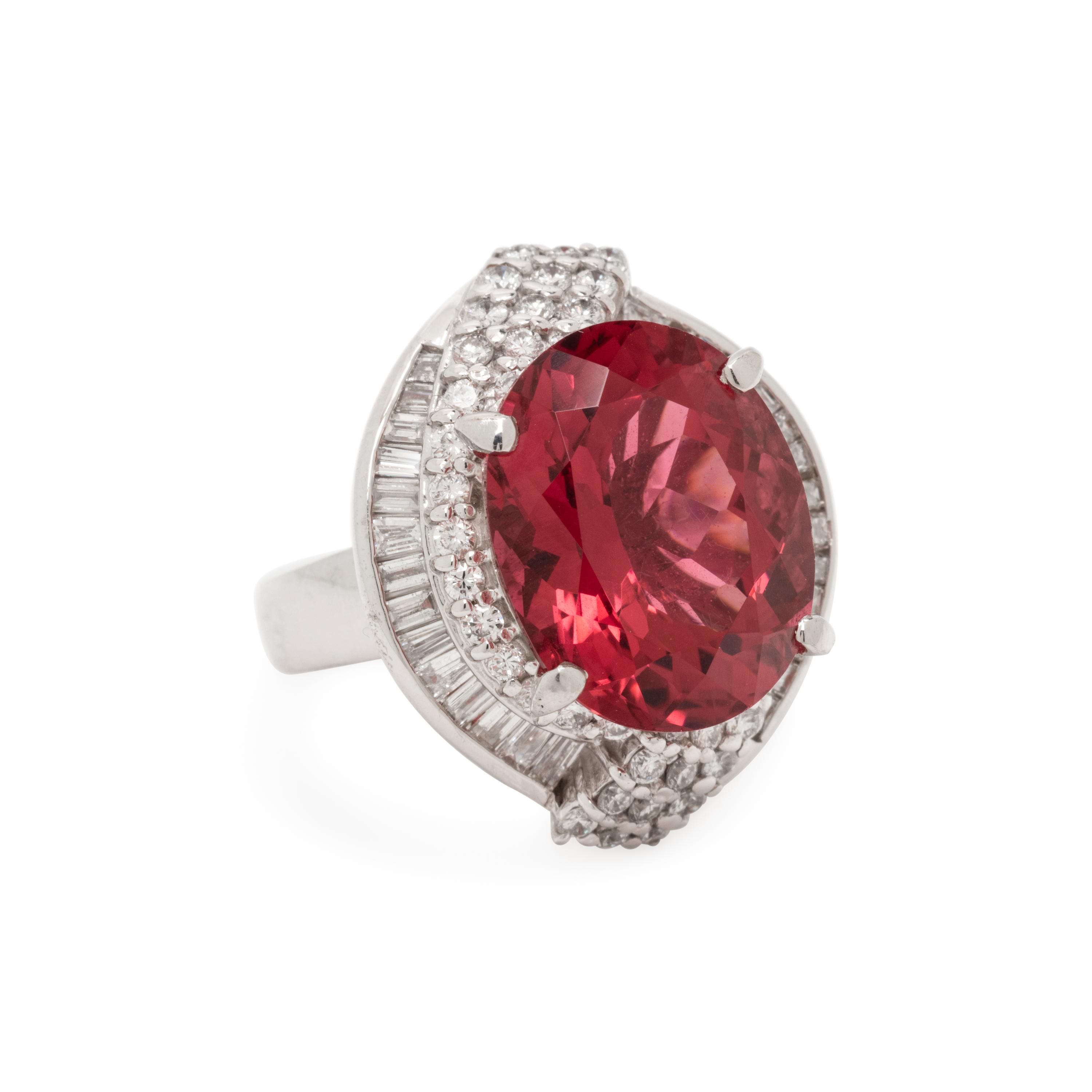 TOURMALINE AND DIAMOND RING