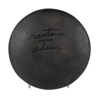 Black-on-black Pottery Plate