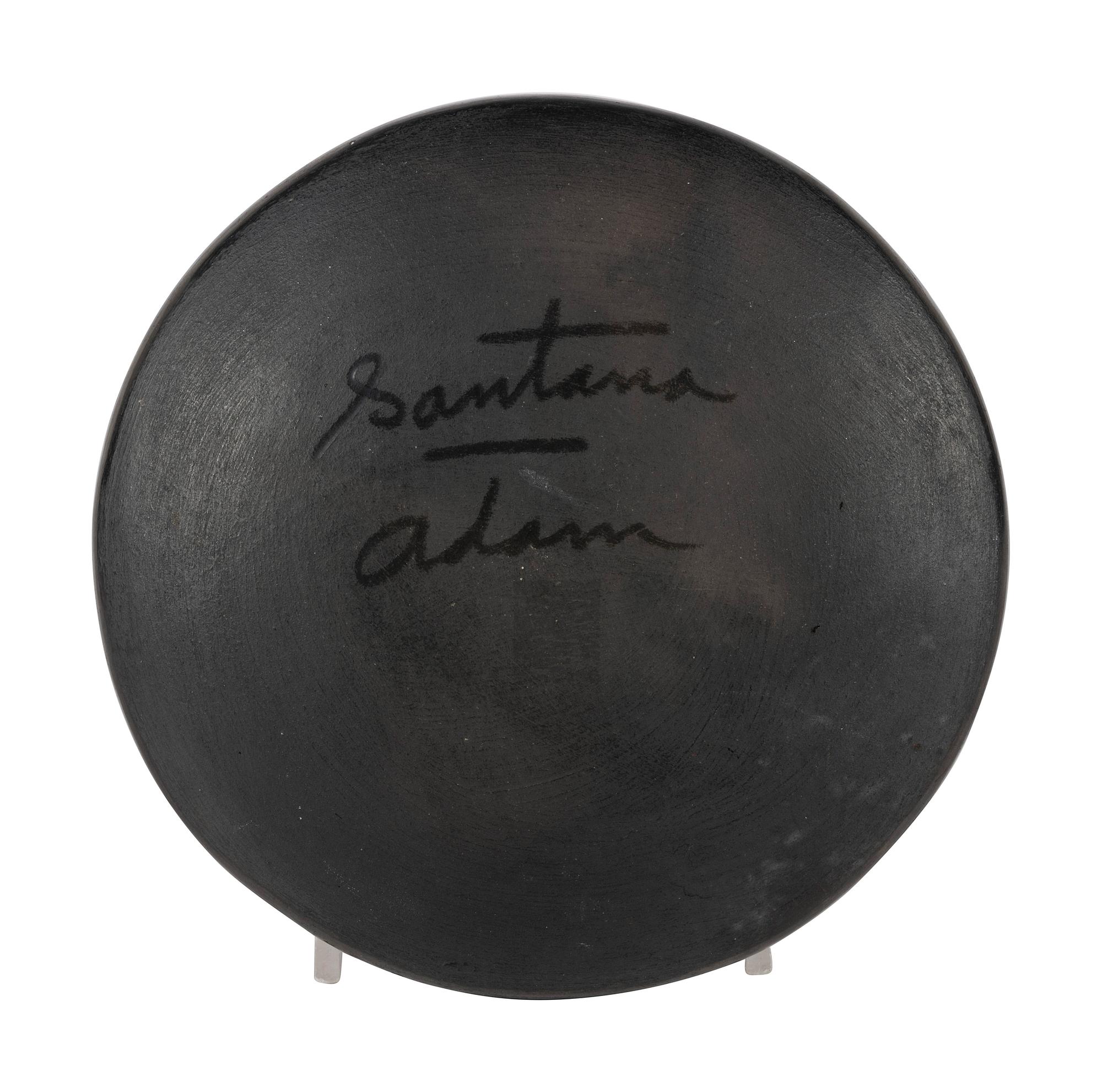 Black-on-black Pottery Plate