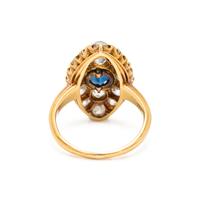 EDWARDIAN, SAPPHIRE AND DIAMOND RING