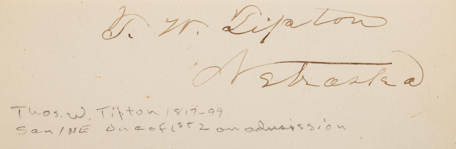 [AUTOGRAPHS]. Signatures of 19th-century American military and political figures.