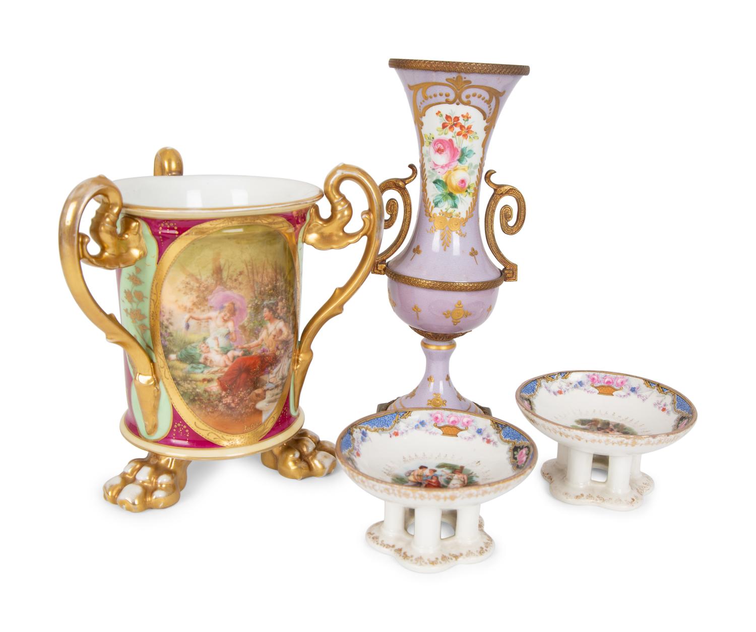 Four Continental Porcelain Articles — LATE 19TH/EARLY 20TH CENTURY