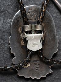 Pueblo and Navajo Silver Bolo Ties with Inlay