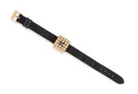 An 18 Karat Yellow Gold and Diamond "Ice Cube" Wristwatch, Chopard,