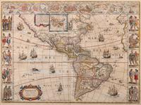 BLAEU, WILLEM Americae Nova Tabula. Amsterdam, ca 1640. — (Dutch, 1571-1638)