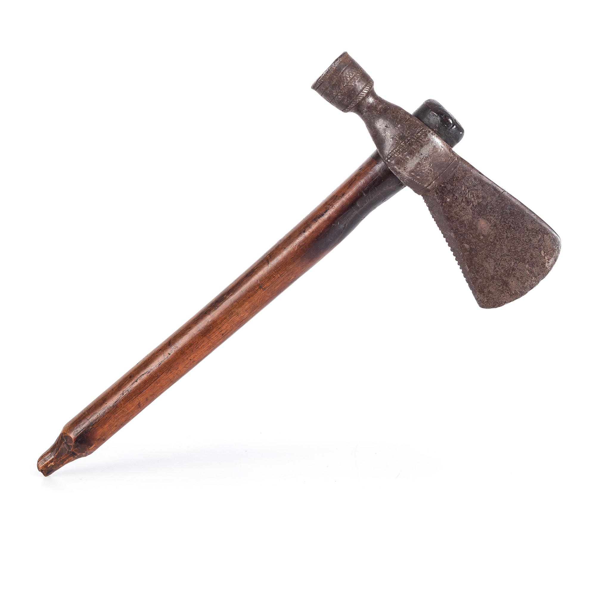 Eastern-Style Pipe Tomahawk, Collected at Crow Agency, Montana