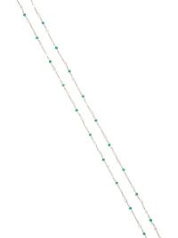 EMERALD AND DIAMOND BEAD NECKLACE