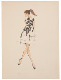 11 Michaele Vollbracht for Geoffrey Beene Fashion Illustrations, Late 1960s