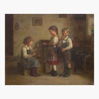 Edmund Adler (Austrian, 1876-1965) How Many for a Penny?