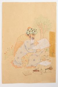 A Group of Persian Paintings on Paper various sizes.