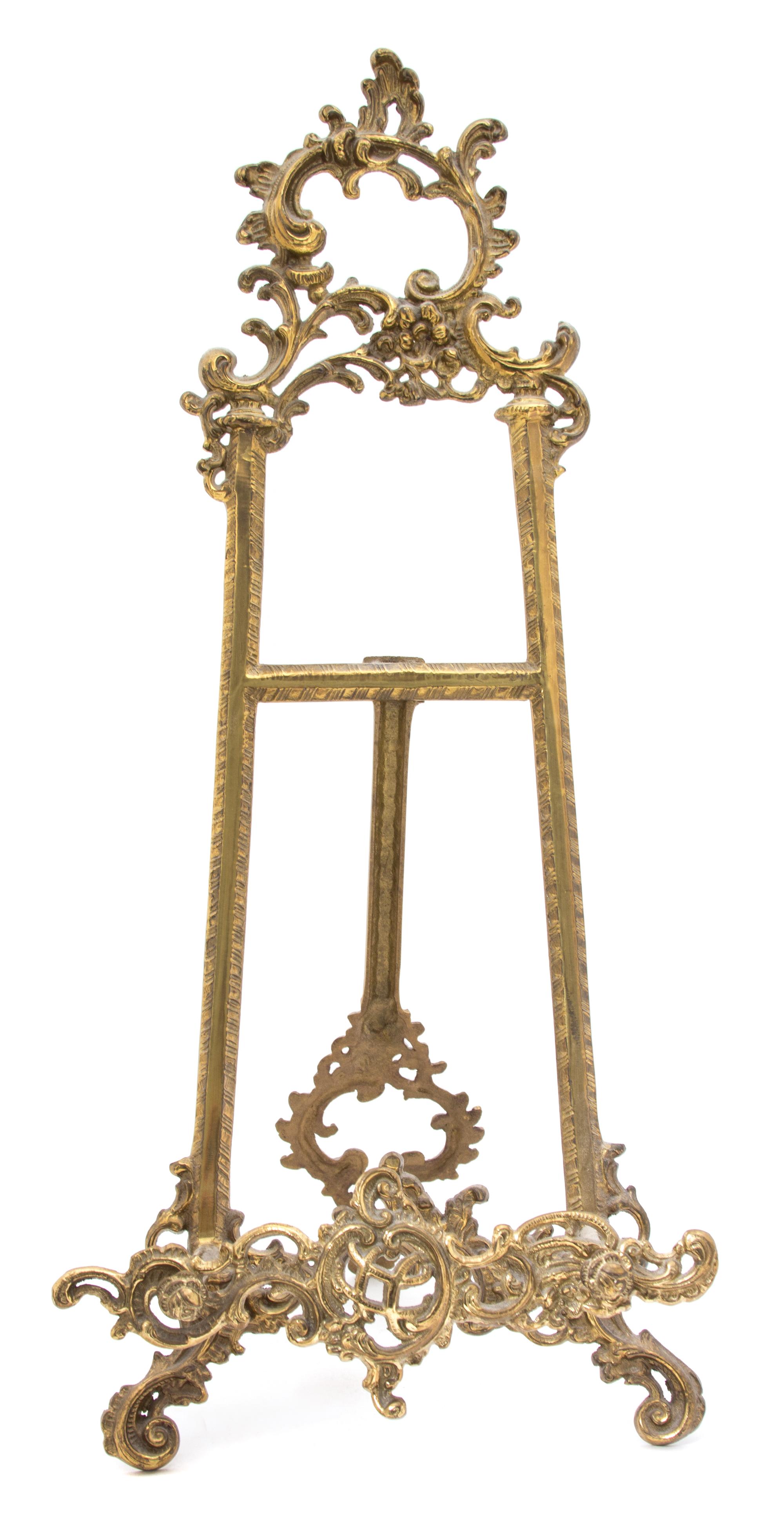 A Victorian Brass Table Top Easel Height 22 inches. — 19TH CENTURY