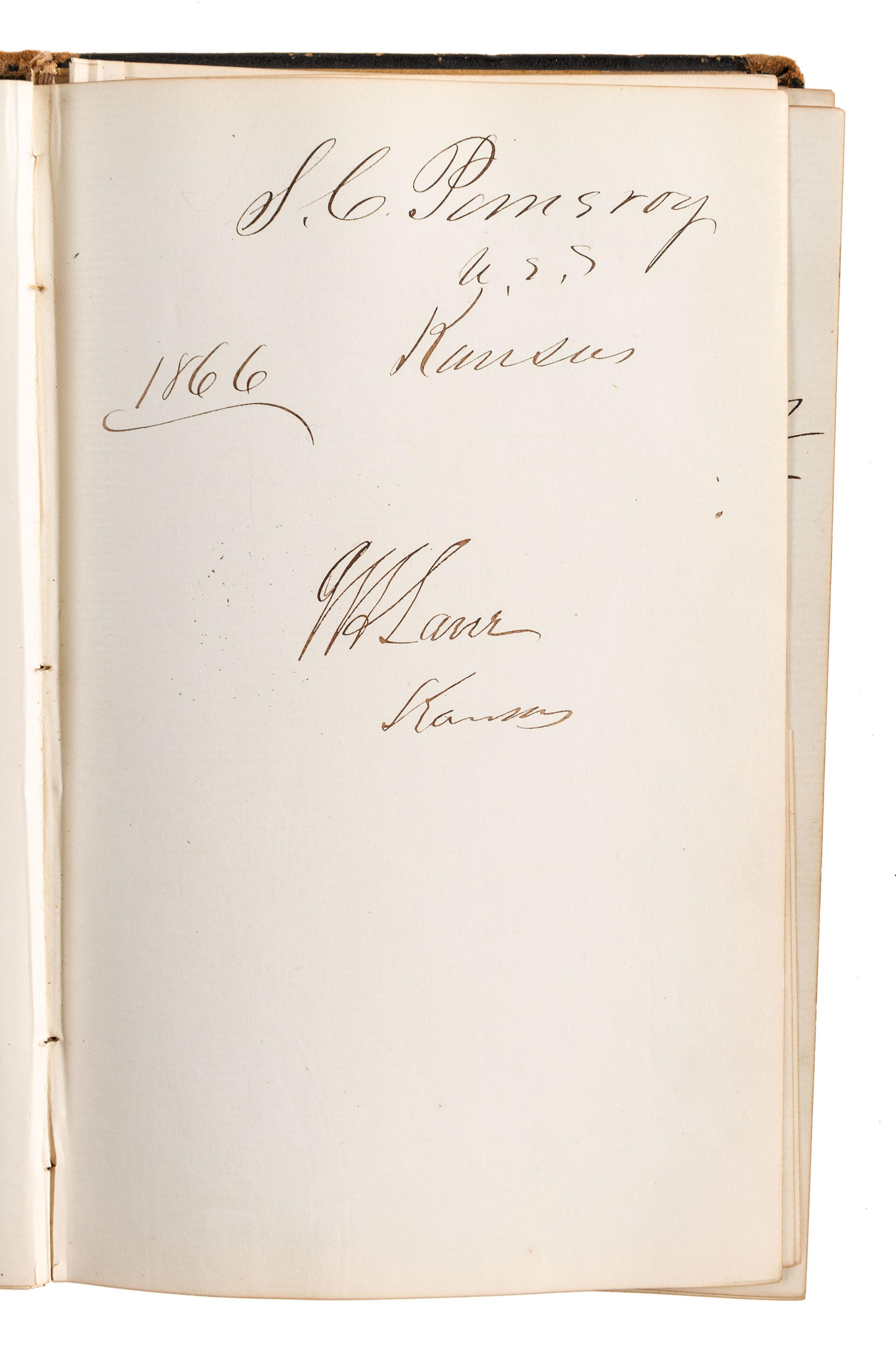 [CIVIL WAR] -- [RECONSTRUCTION]. Autograph album containing signatures of politicians in the 39th Congress and military officers collected by Mrs. Josephine Lee Darling, wife of New York Congressman William A. Darling.