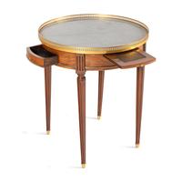 A Louis XVI Style Gilt Bronze Mounted Mahogany Bouillotte Table