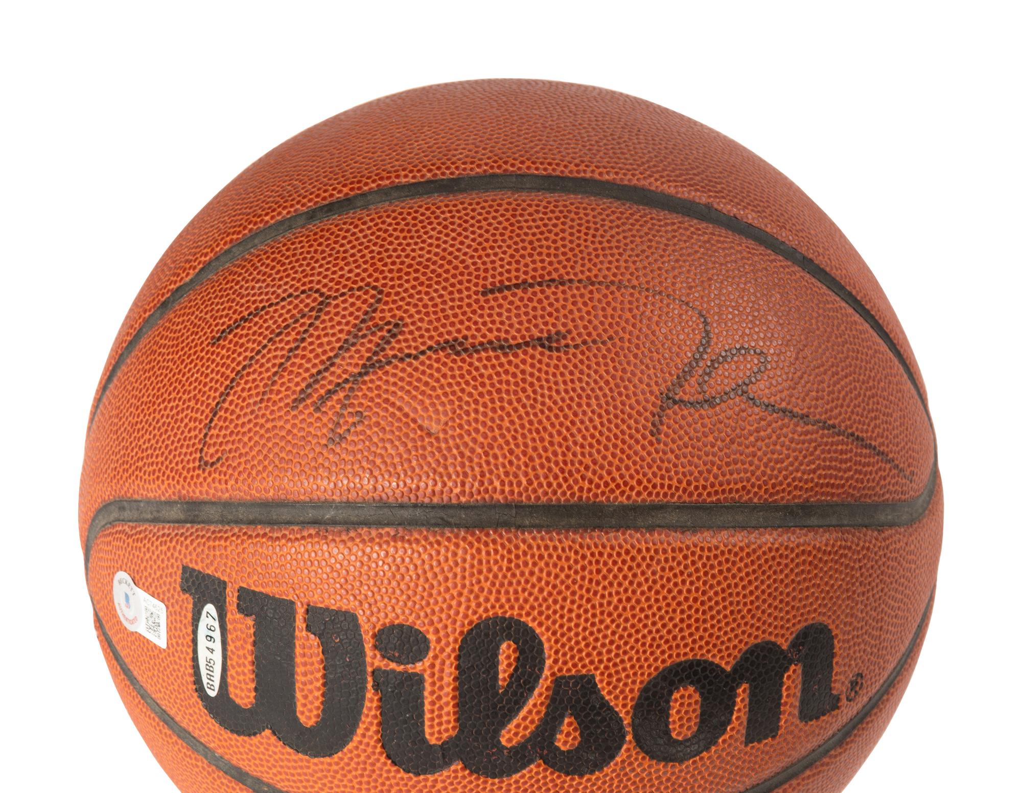 A Michael Jordan Signed Autograph Wilson Basketball (Beckett Authentication Services Letter, Upper Deck Authenticated Hologram).