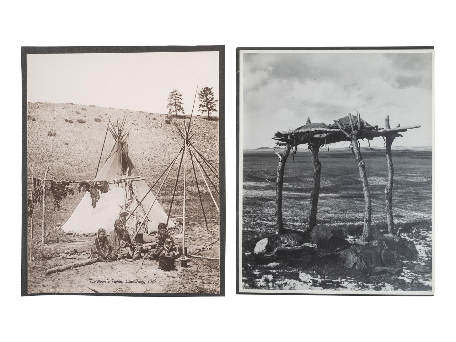 [WESTERN AMERICANA]. HUFFMAN, L.A., photog. 8 collotypes with western and Native American subjects.