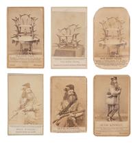[LINCOLN, Abraham (1809-1865)]. 6 CDVs of Seth Kinman and his famous Elk Horn Chair.