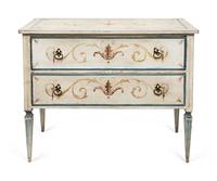 An Italian Directoire Style Painted Two-Drawer Commode — LATE 19TH CENTURY