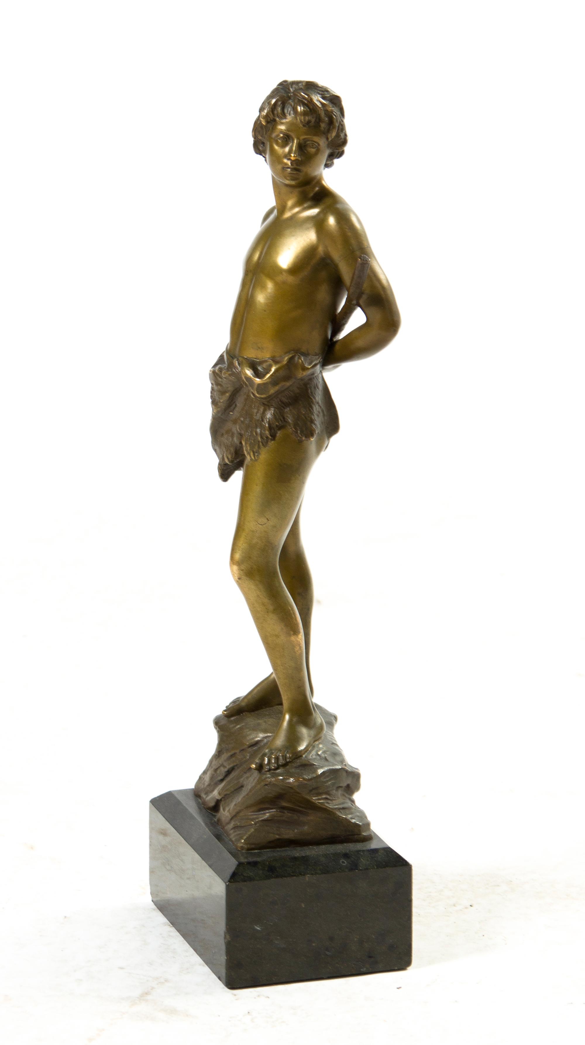 A German Bronze Figure, Jeremias Christensen (1859-1908), Height 13 1/4 inches.