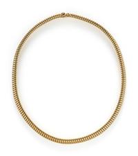 YELLOW GOLD TUBOGAS NECKLACE