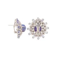 TANZANITE AND DIAMOND EARRINGS