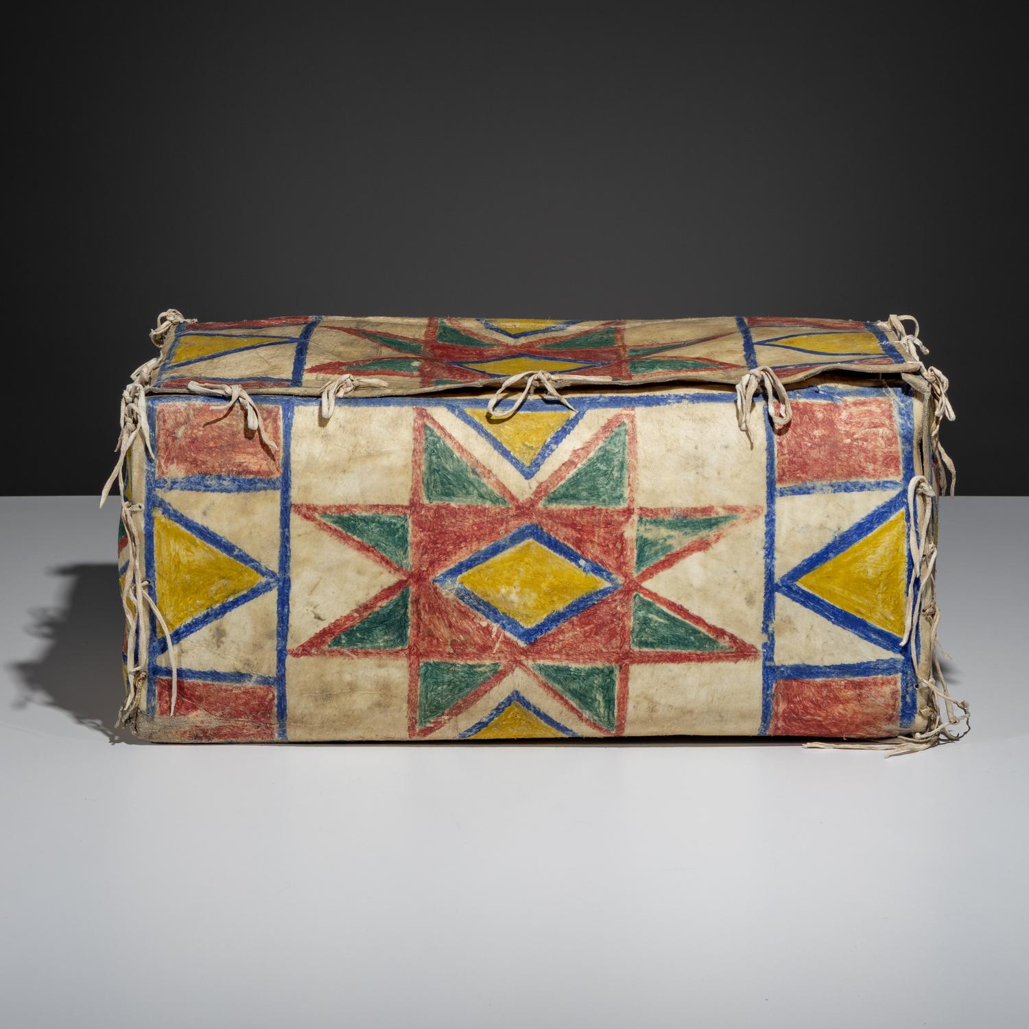 Sioux Painted Parfleche Trunk