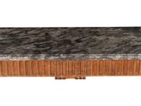 A Louis XVI Provincial Stained Fruitwood Marble-Top Console Table
