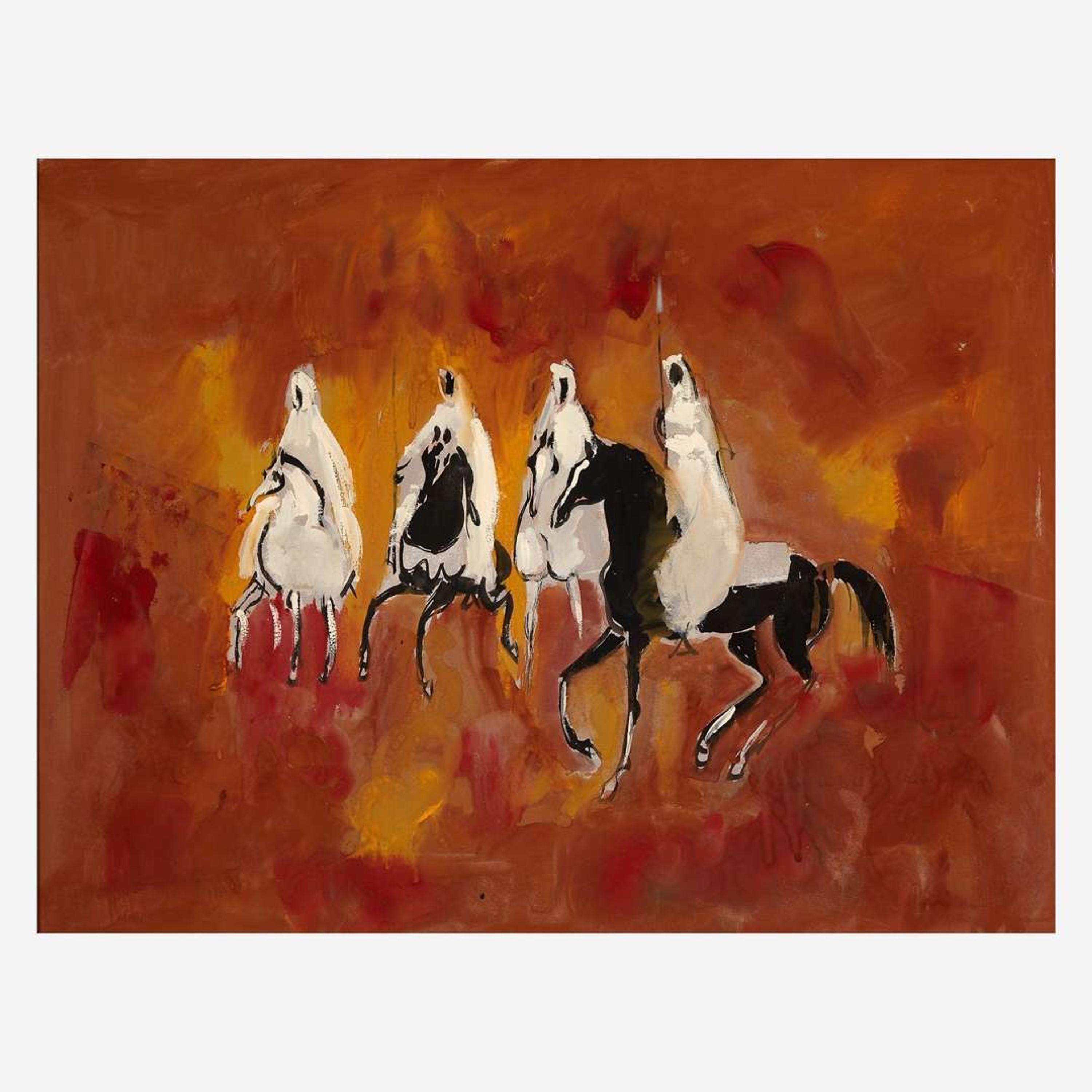 Hassan el Glaoui (French, 1924-2018) Arab Horsemen