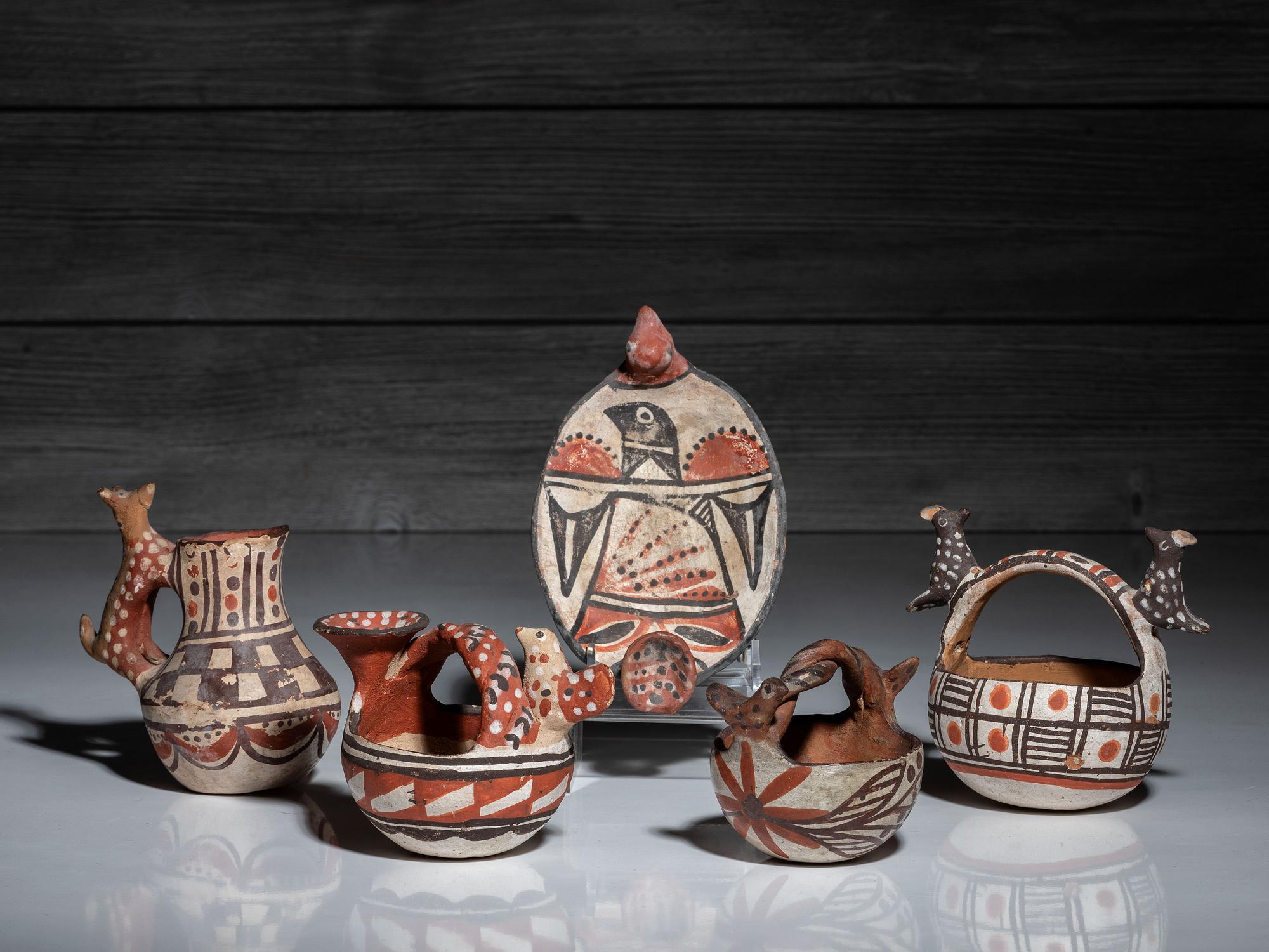 Isleta Polychrome Figural Pottery