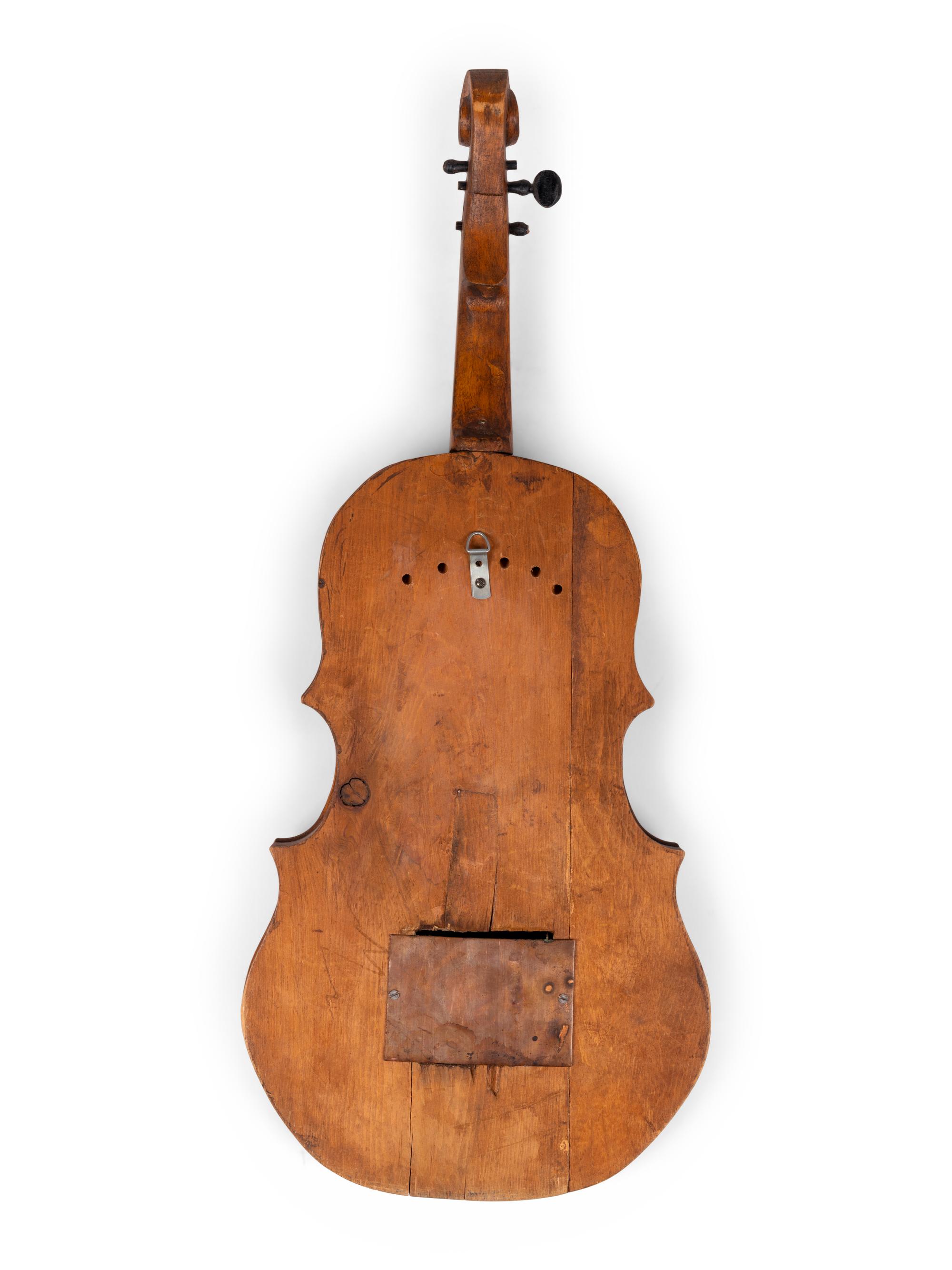 A Solid Wood Viola-Shaped Wall Pocket