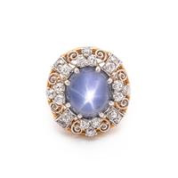 STAR SAPPHIRE AND DIAMOND RING
