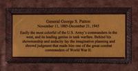 [WORLD WAR II]. PATTON, George S. (1885-1945). Garrison cap signed ("GS Patton Jr. Gen.") in presentation display.