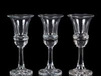 A Set of Five Trumpet-Form Wine Stems Attributed to Baccarat