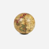 A hinged terrestrial pocket globe Holbrook's Apparatus Mfg. Co, Wethersfield, CT, circa 1850