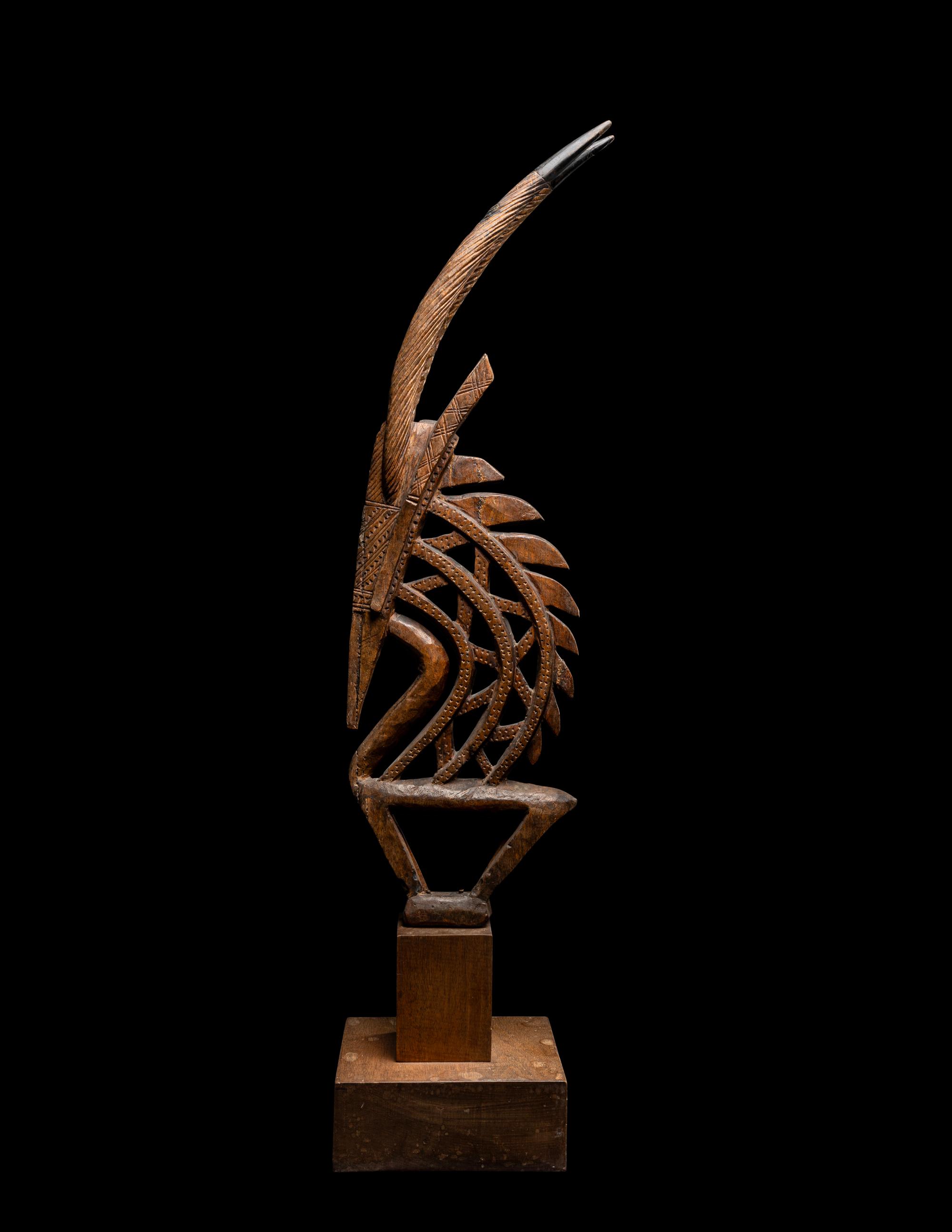 A Bamana Wood Chiwara (Antelope)