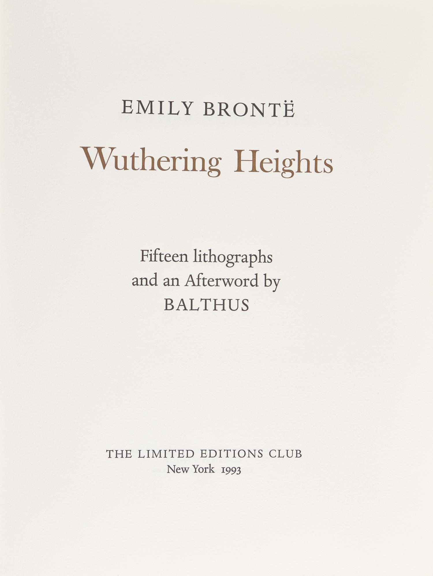 [Limited Editions Club] Bronte, Emily. Wuthering Heights