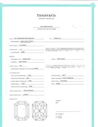 A Platinum and Aquamarine Ring with Tiffany Diamond 1.00 Carat Cut Cornered Rectangular Mixed Cut Diamond, Tiffany & Co.